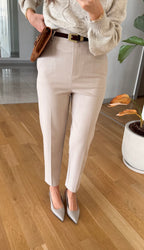 Belted Beige Pants