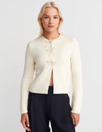 Ribbon-detailed Cardigan
