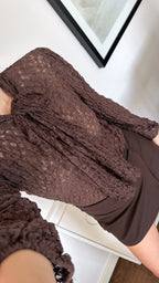 Brown Lace Blouse