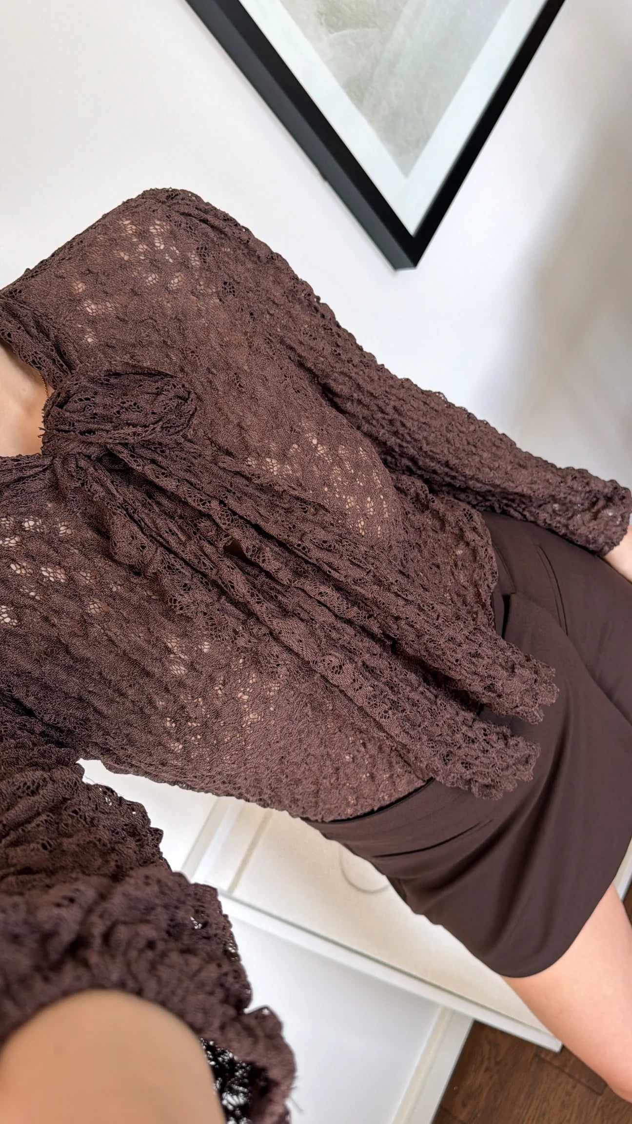 Brown Lace Blouse