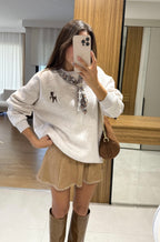 Scarf Detailed Sweatshirt