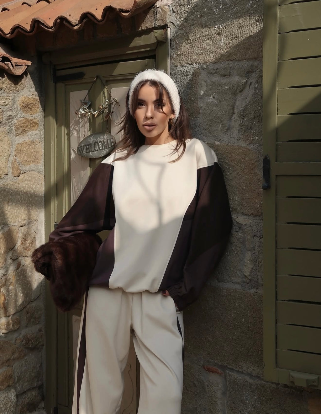 Brown-Beige Tracksuit