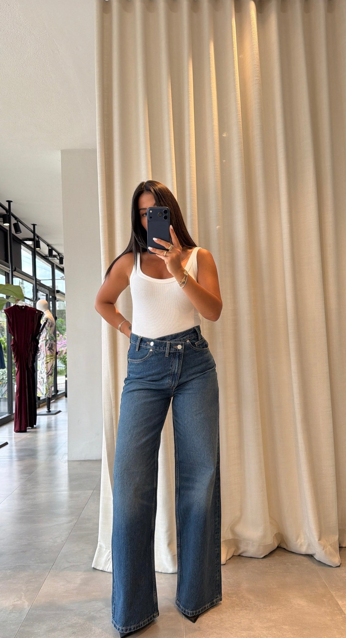 Cross Waist Jeans