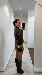 Brown Triko Skirt-Set