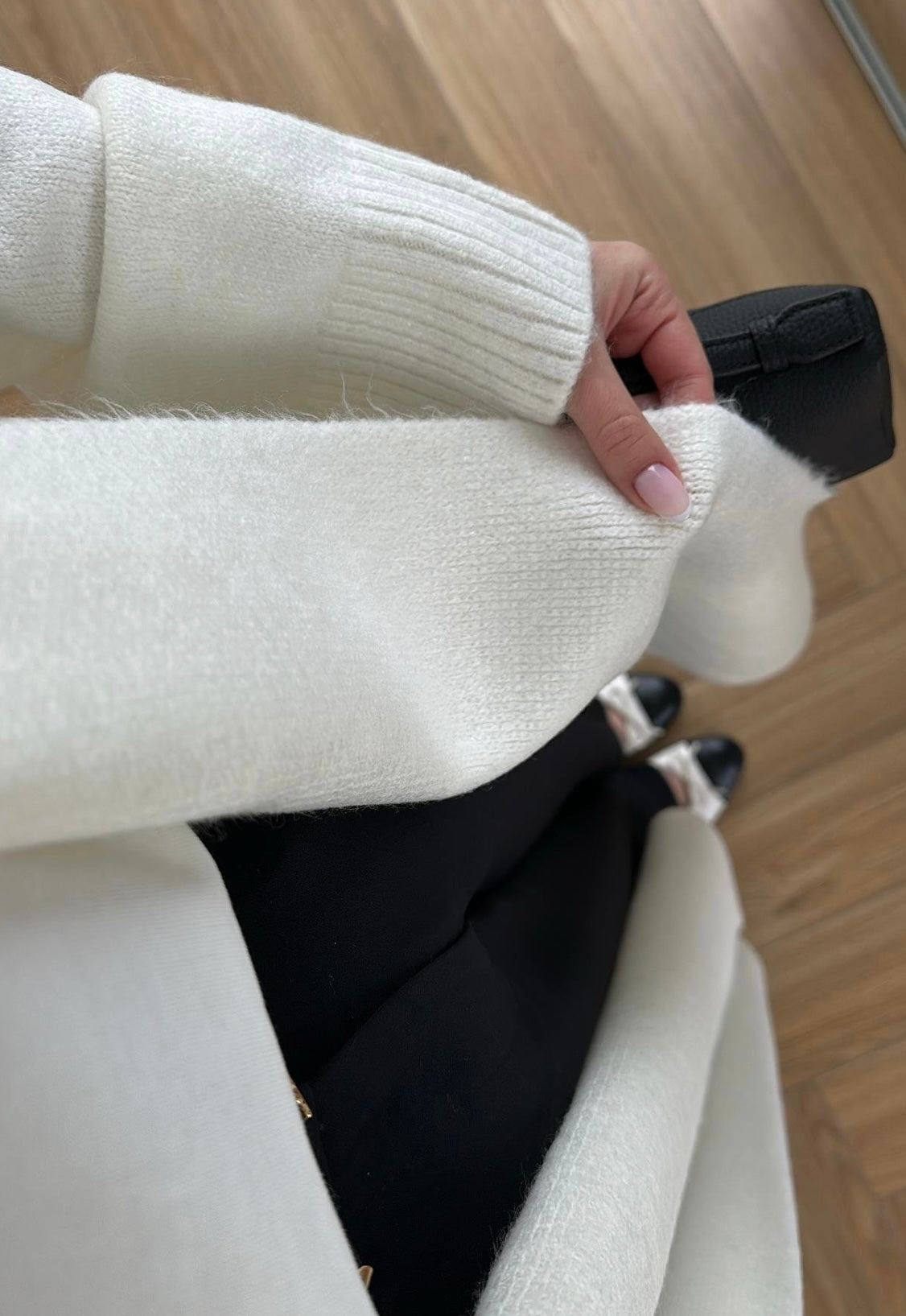 Basic Ecru wool Cardigan