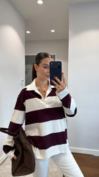 Burgundy Striped
