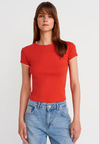 Contrast T-shirt - Red