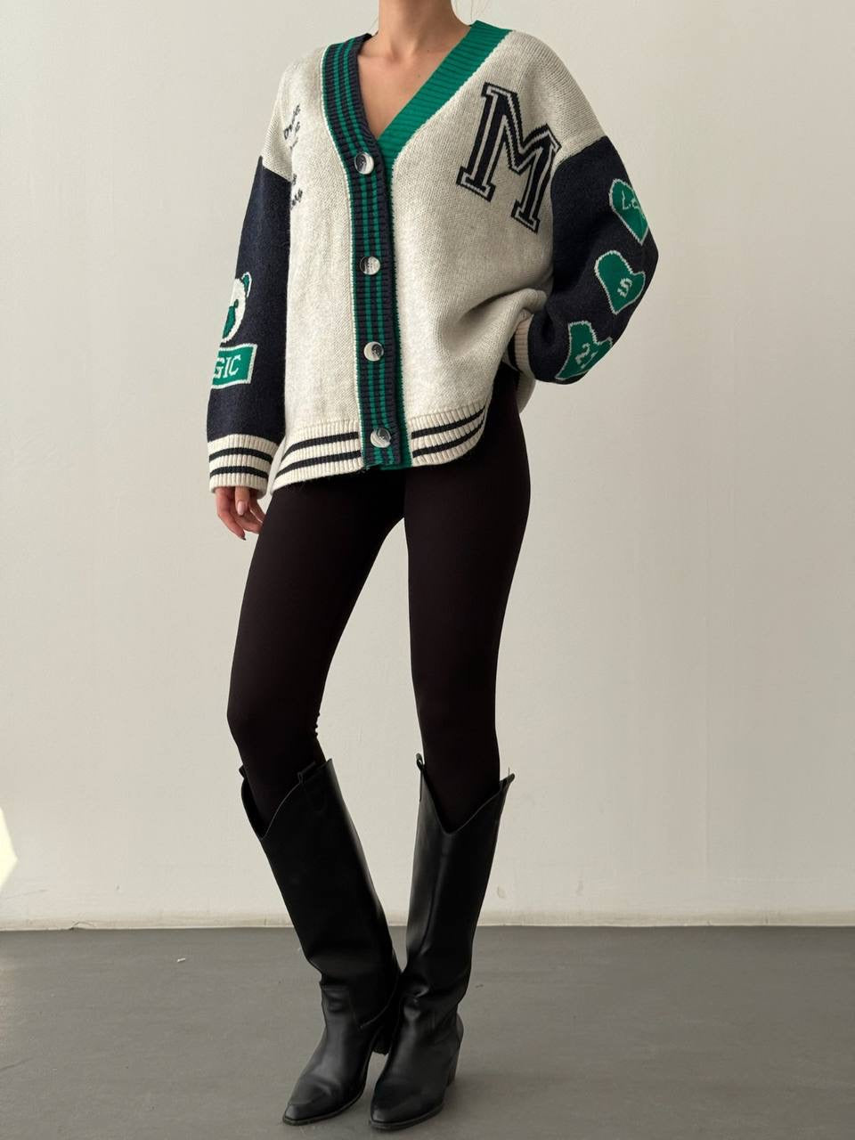 Grey-Green Cardigan