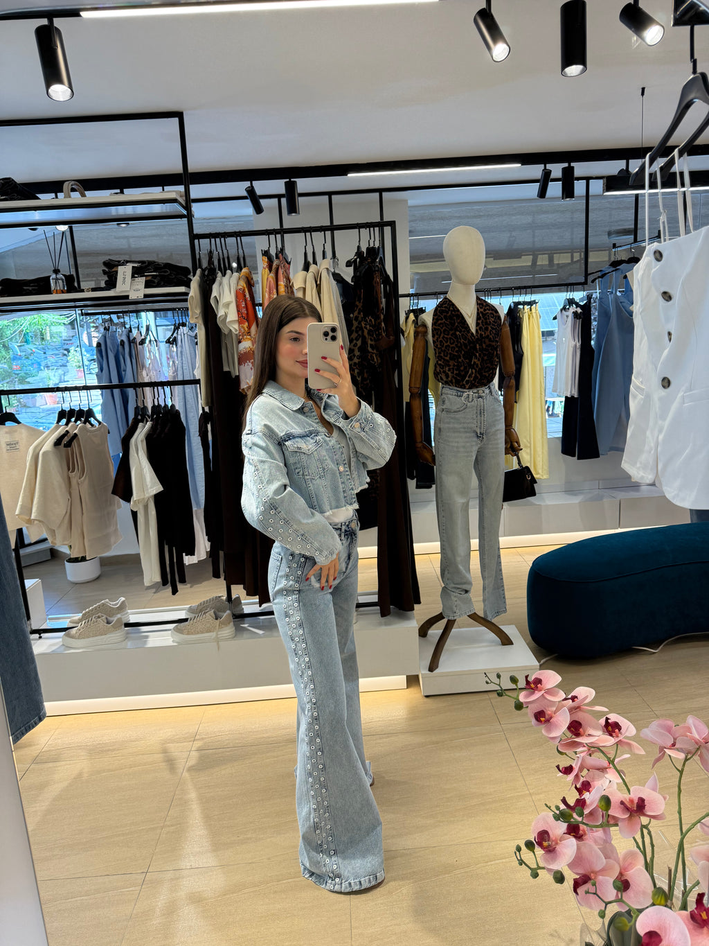 Side-detailed Denim Jacket