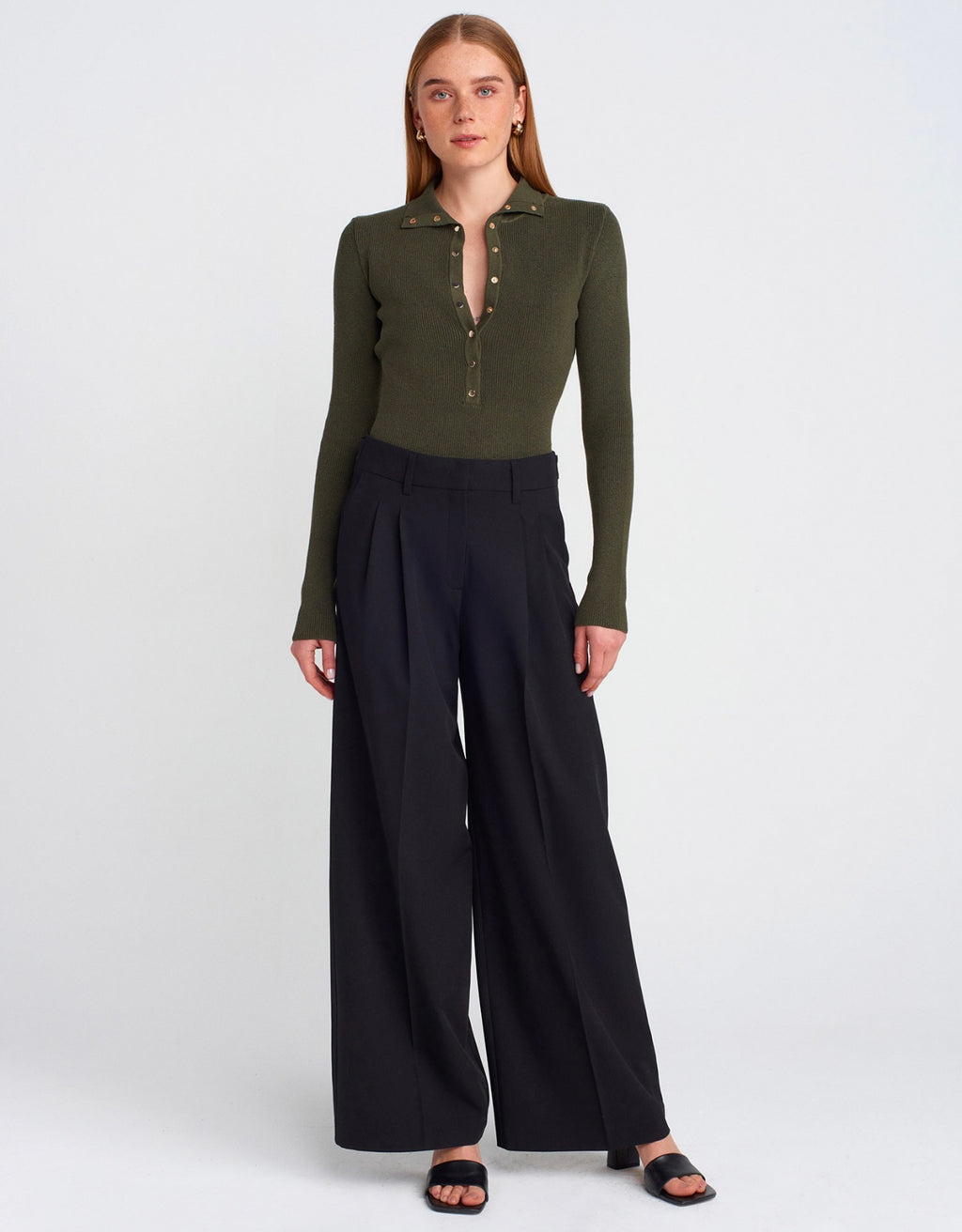 Mila Knit Top - khaki