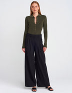 Mila Knit Top - khaki