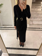 Buckled Dress - Black