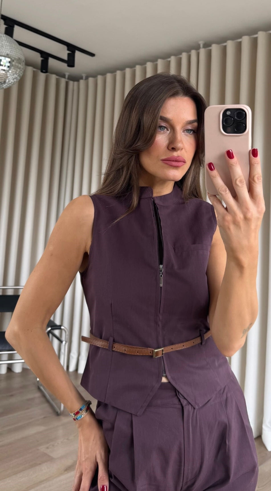 Belted-vest Set