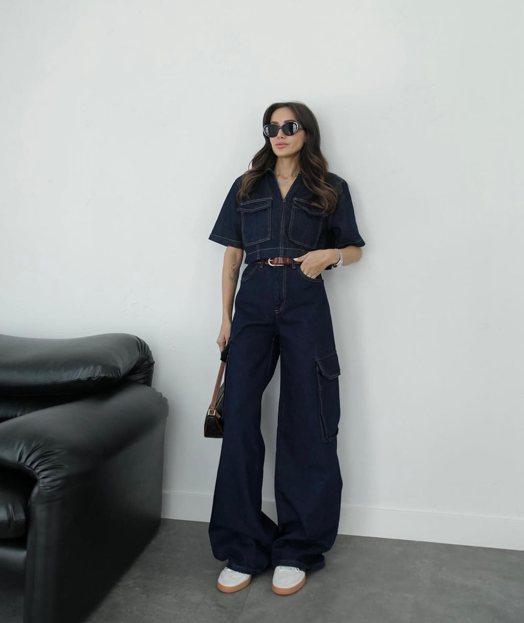 Navy Denim Set