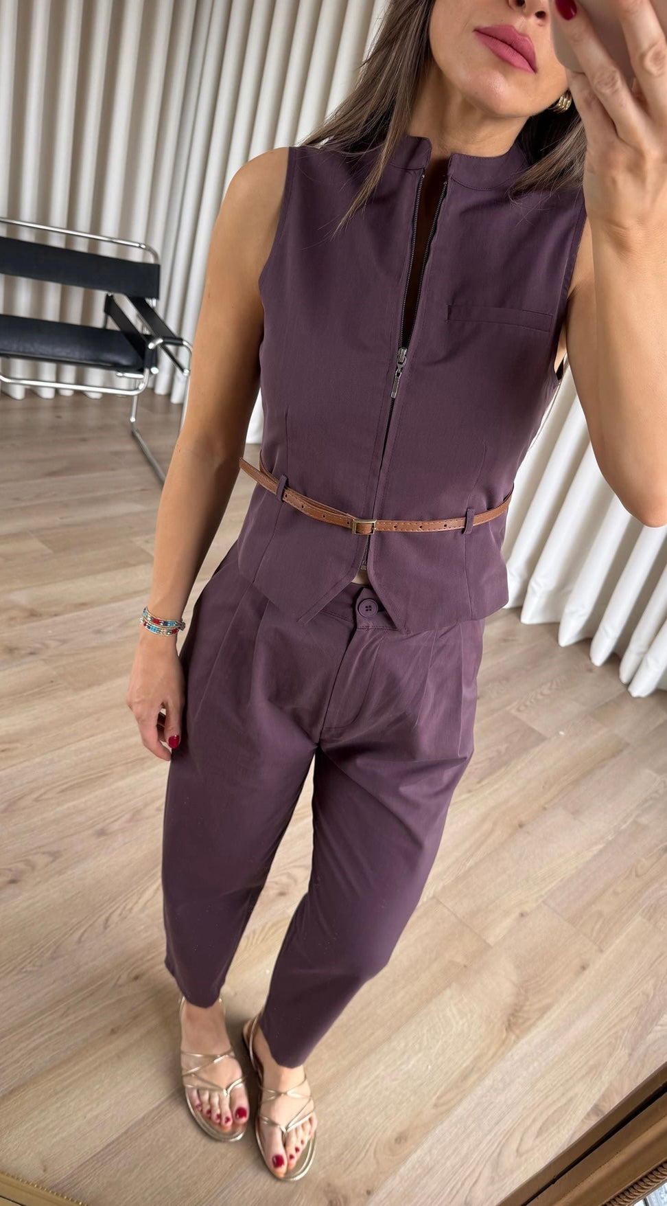 Belted-vest Set