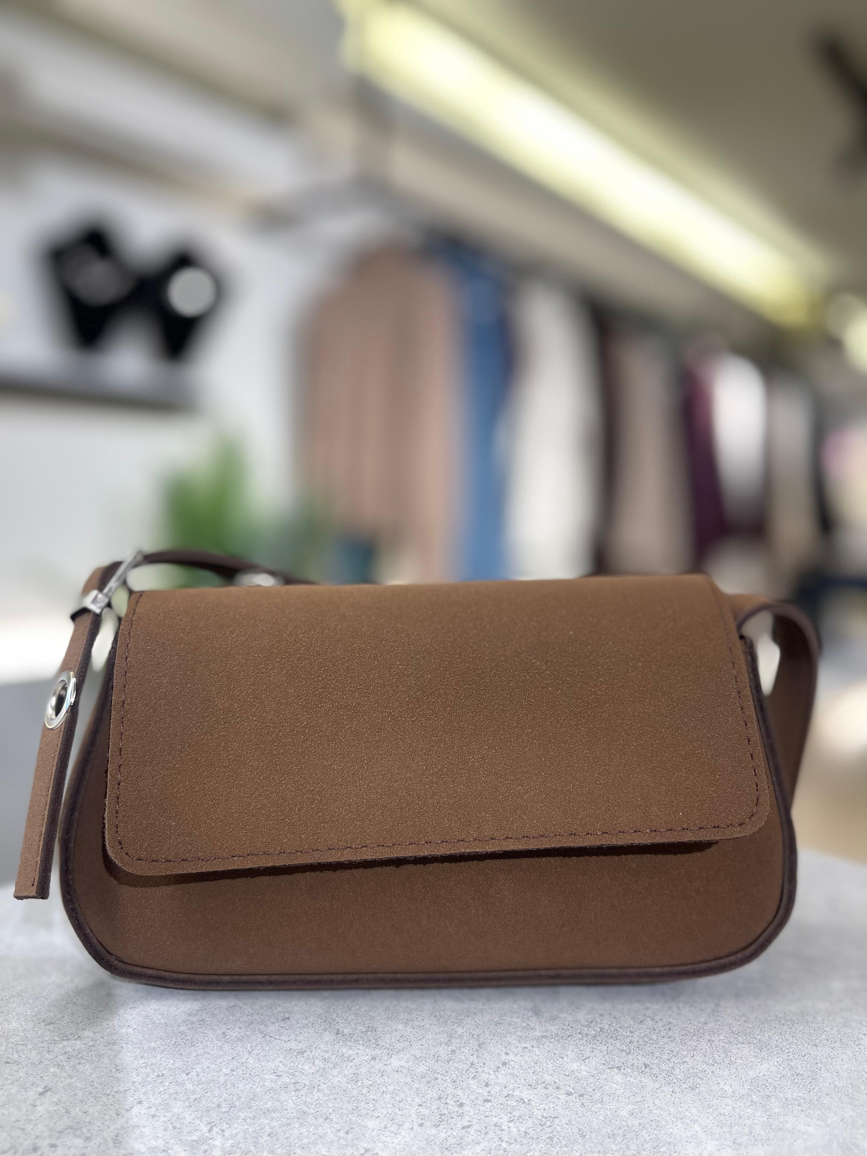 Brown Baguette Bag