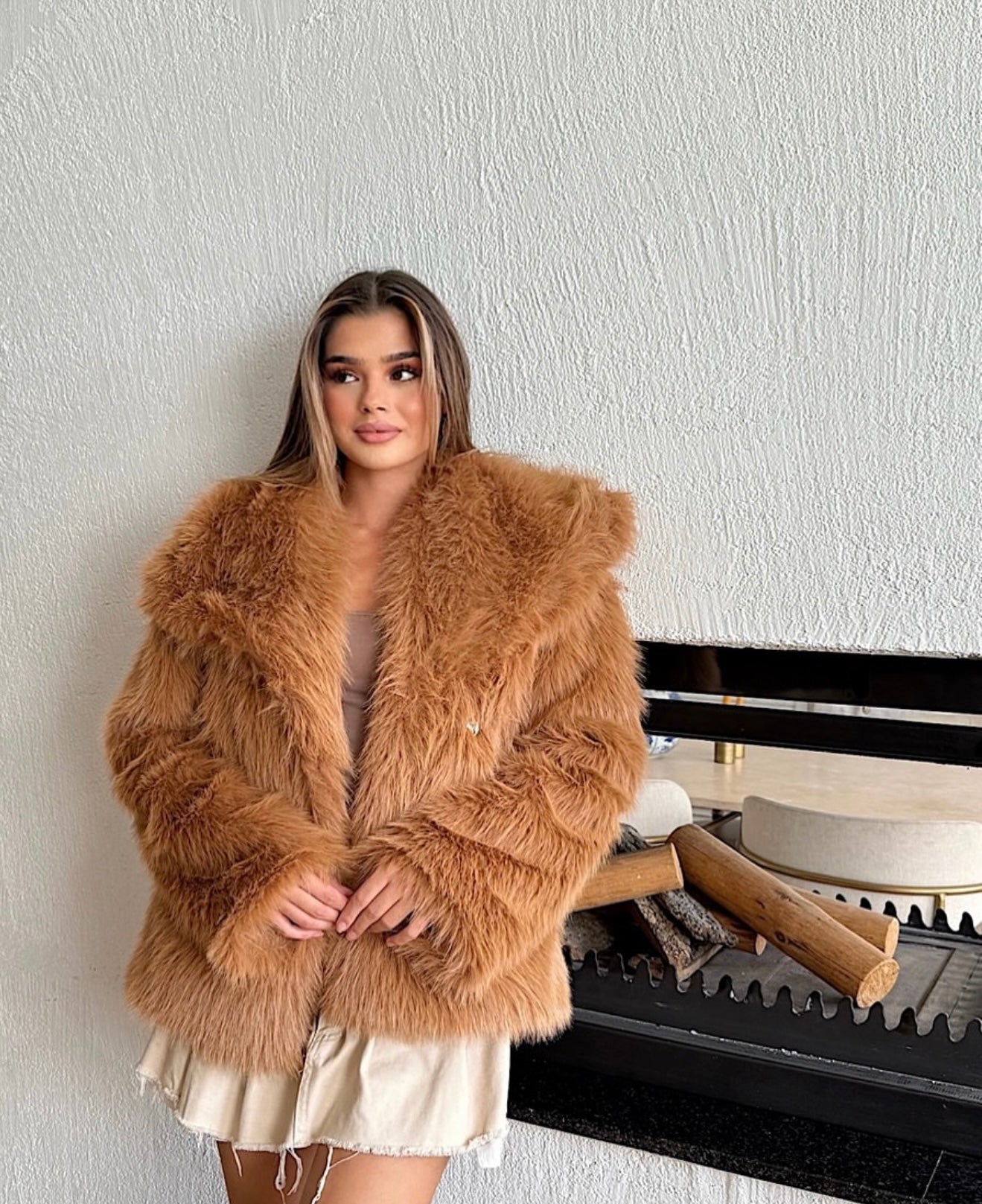 Camel fur Jacket
