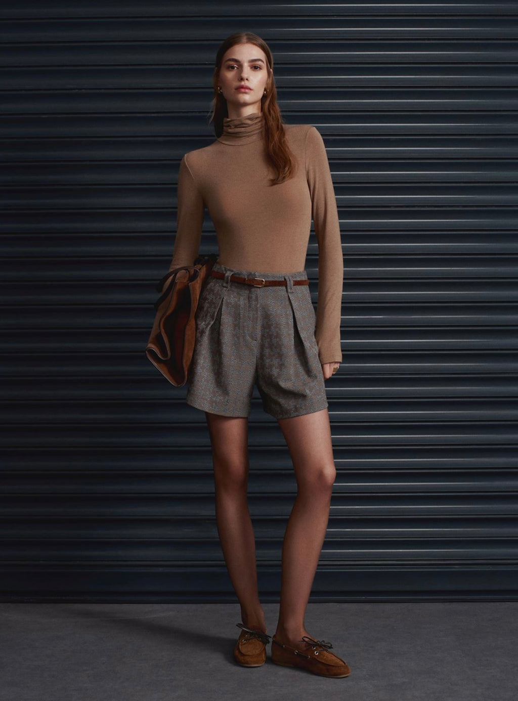Tweed Belted Shorts