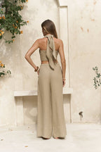 Khaki Linen Pants