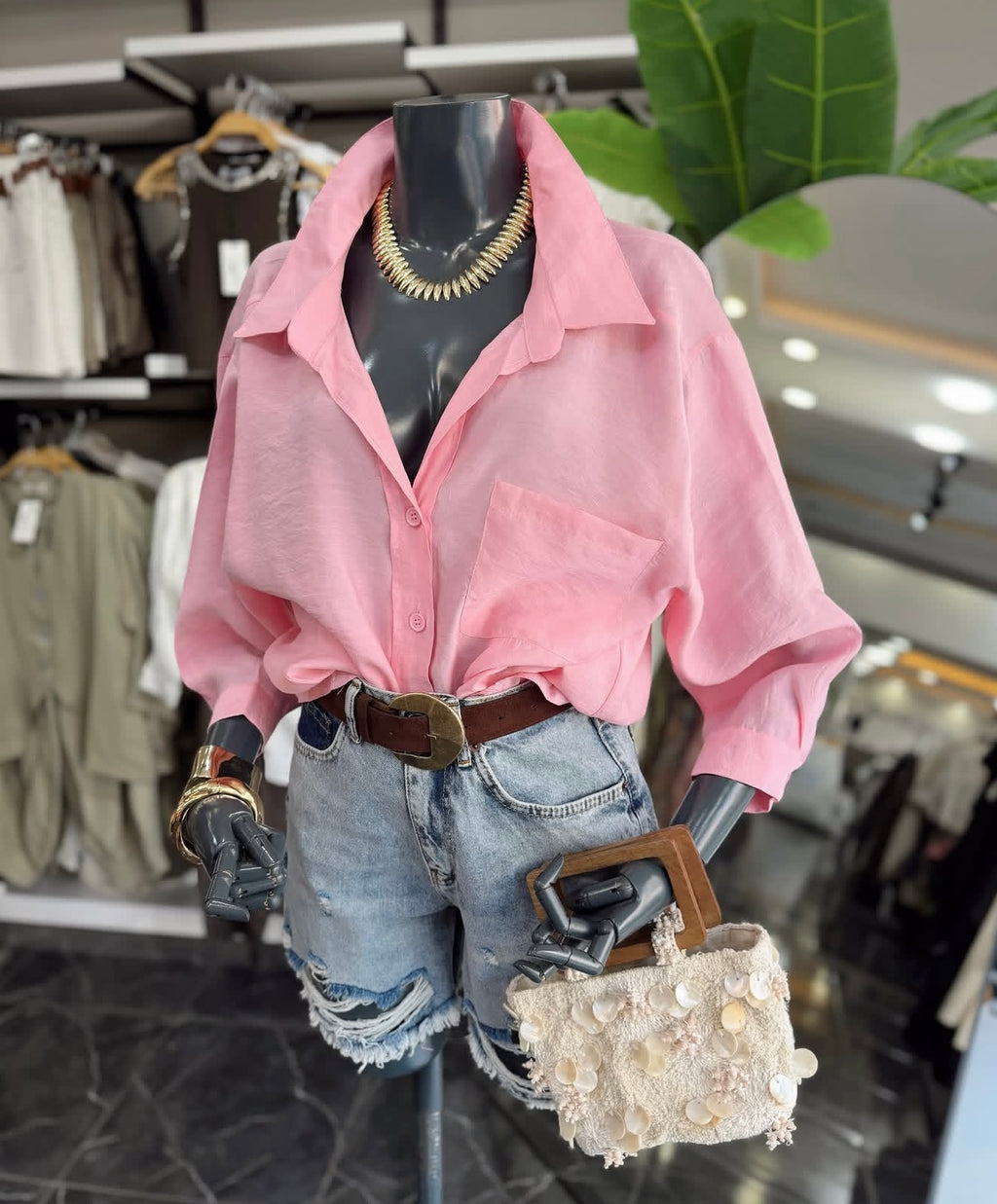 Tencel shirt - Pink