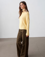 Wide Collar blouse - Yellow