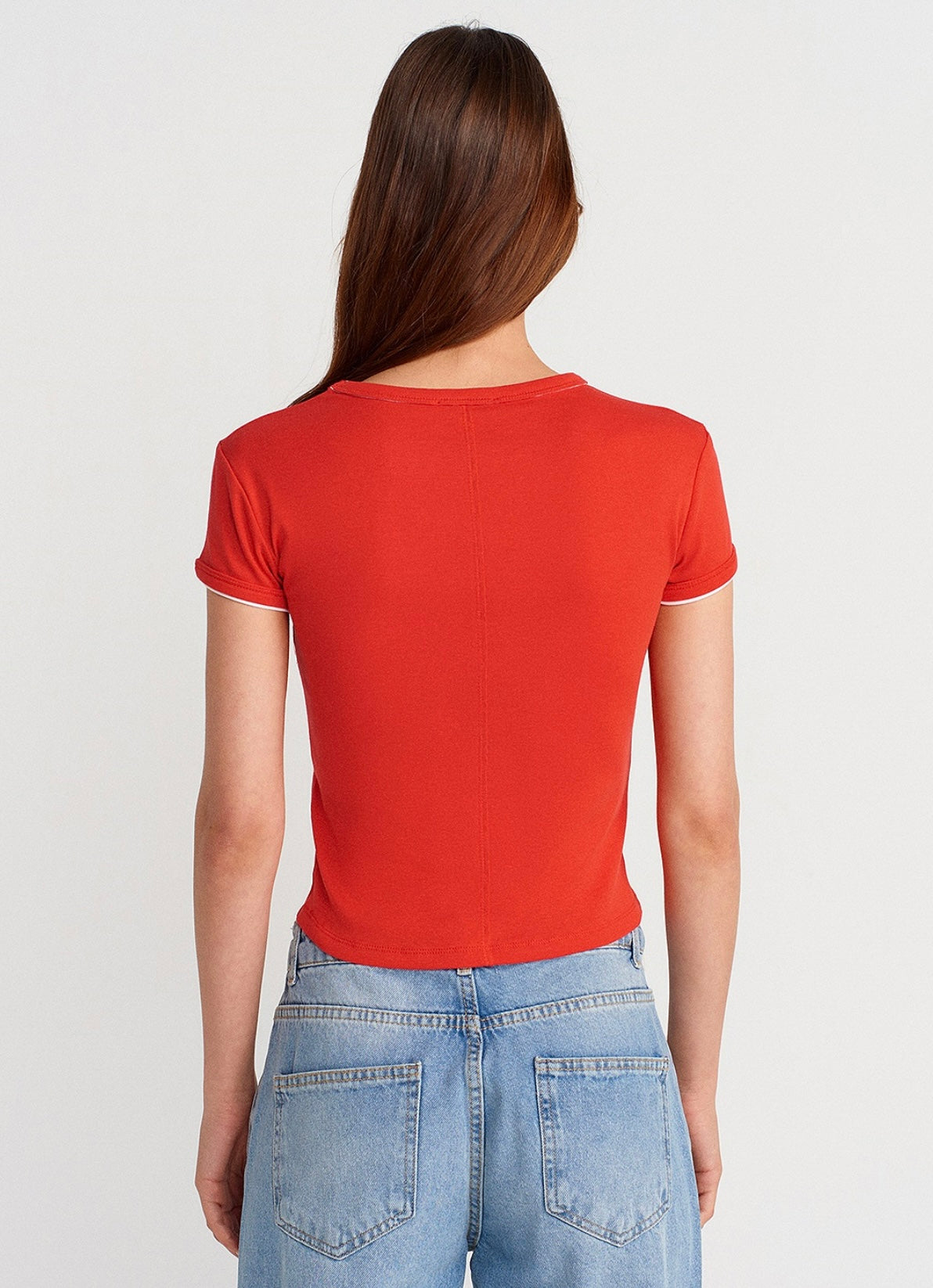 Contrast T-shirt - Red