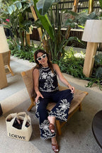 Premium Navy Linen Set