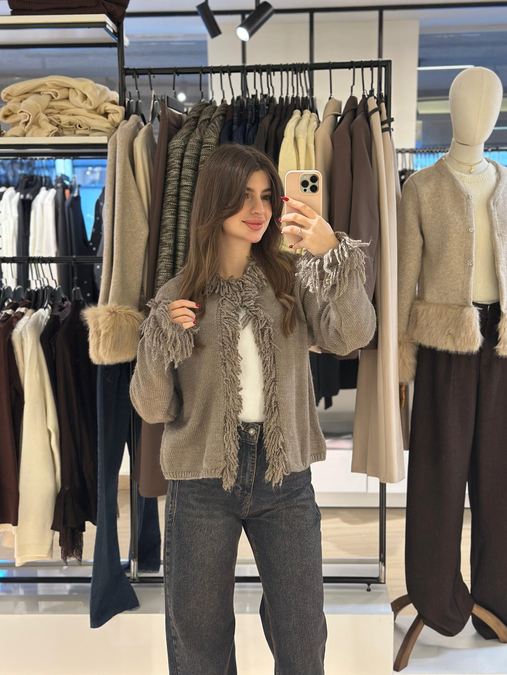 Fringed-Cardigan