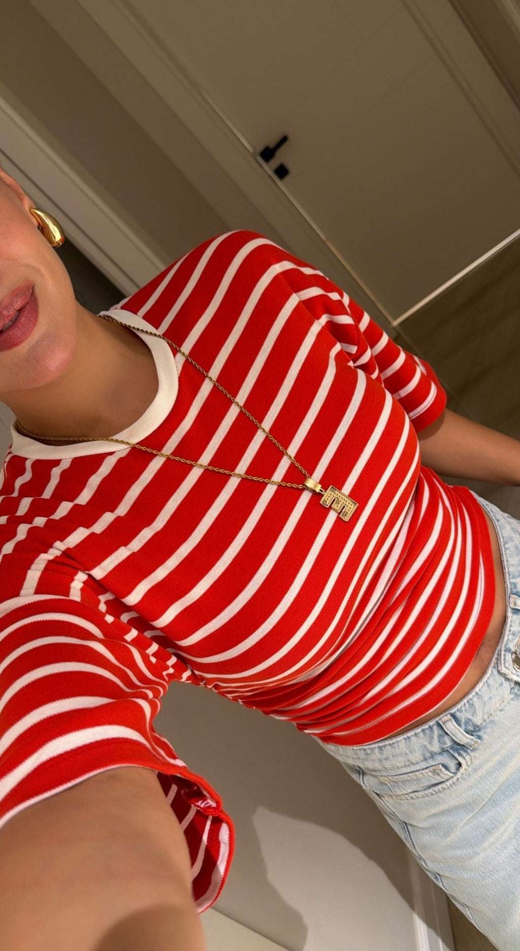 Stripe T-shirt - Red