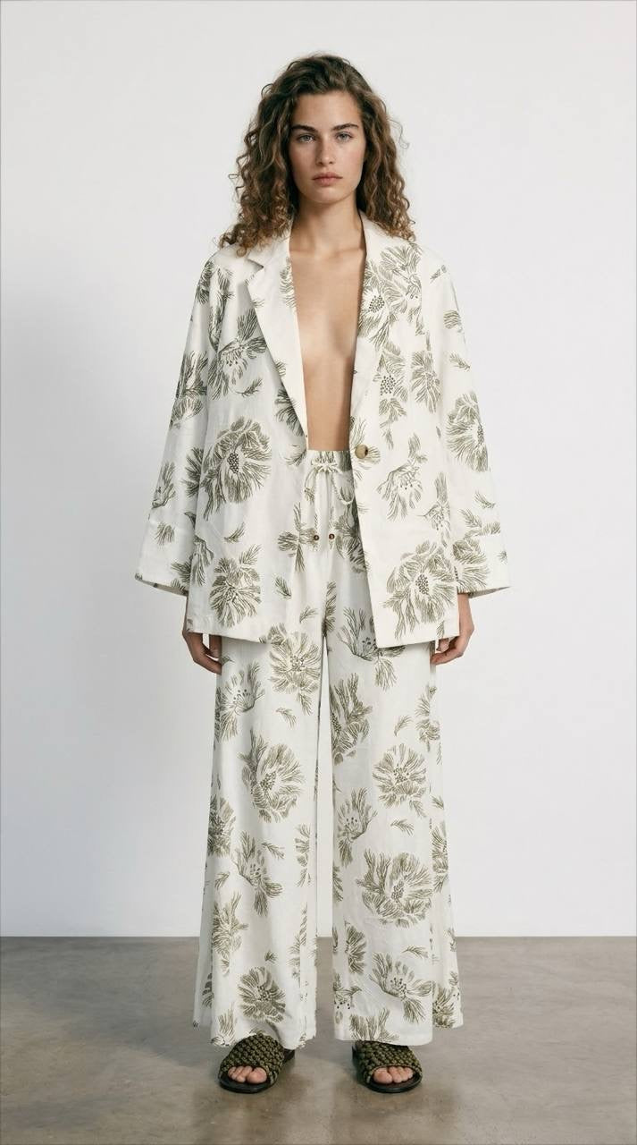 Floral Linen Pants