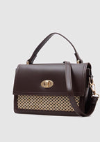 Leather & Straw Bag