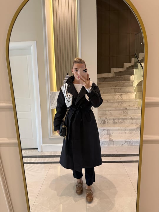 Black Long Trench Coat