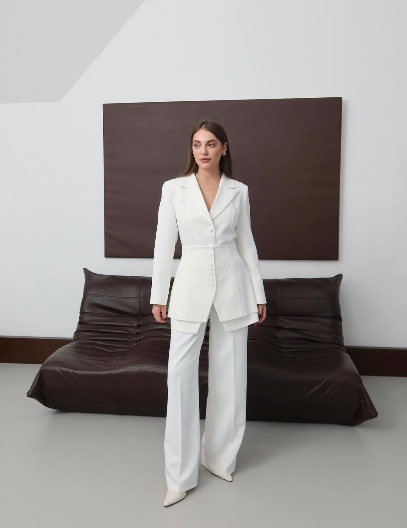 White Corset Blazer