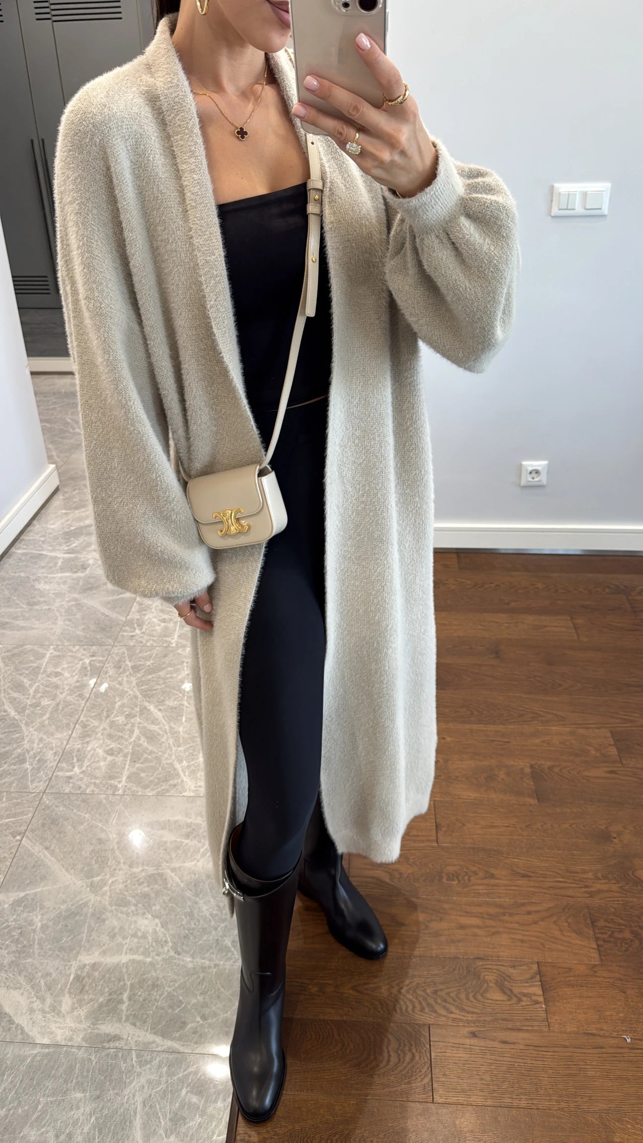 Maxi Wool Blend Cardigan