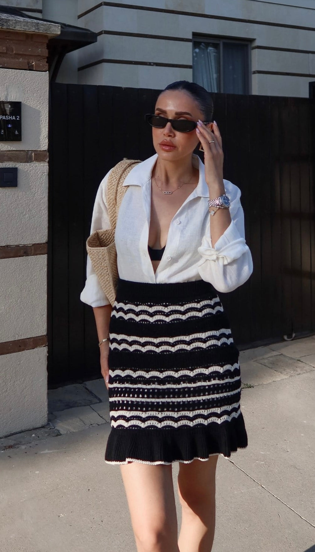 Striped Knit Skirt