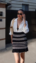 Striped Knit Skirt
