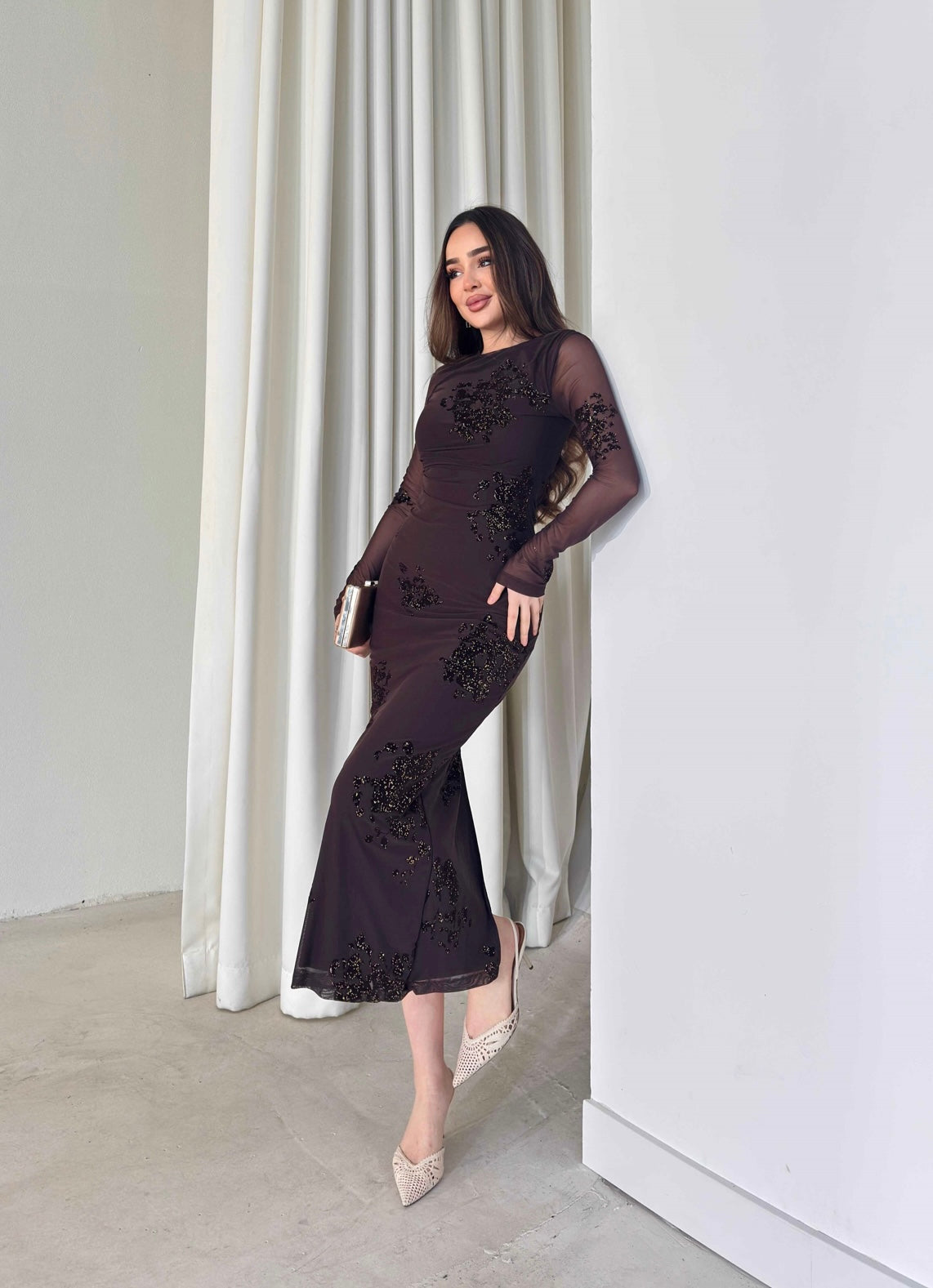 Bella Dress - Brown