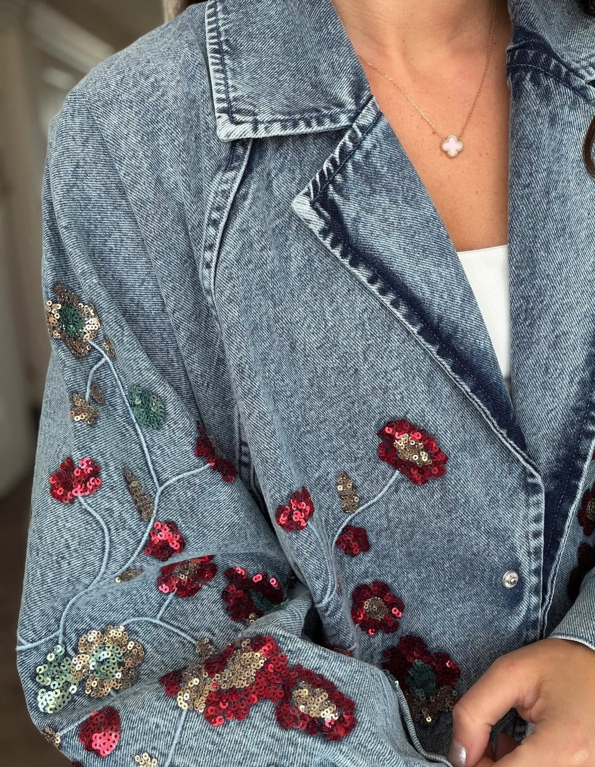 Floral Denim Jacket