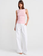 Boat-neck top - Pink