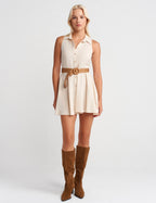 Beige Linen Dress