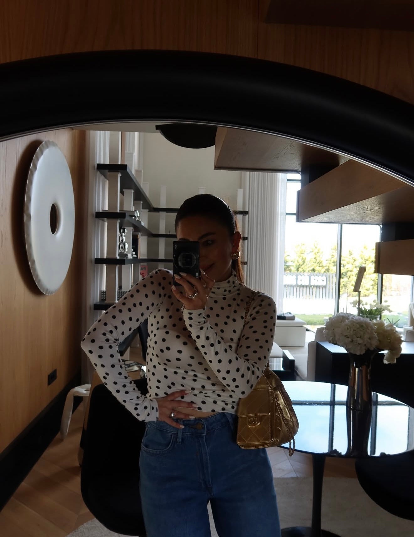 Polka-dots blouse - white