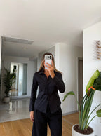 Basic Waisted Shirt - Black