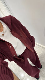 Burgundy wool set