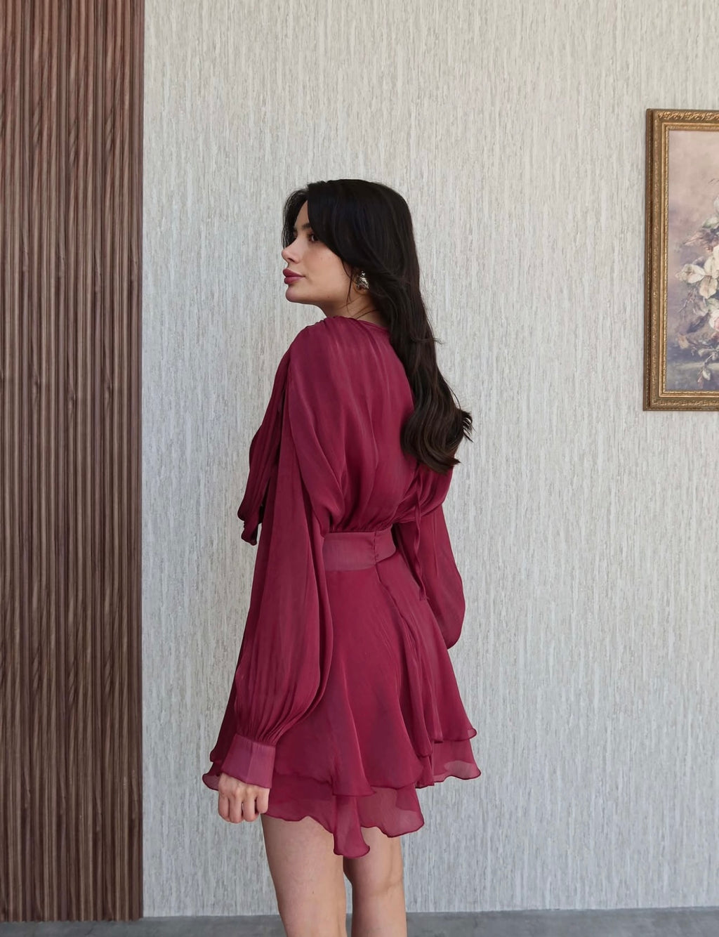 Padded Jacquard Tulle Dress