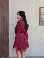 Padded Jacquard Tulle Dress