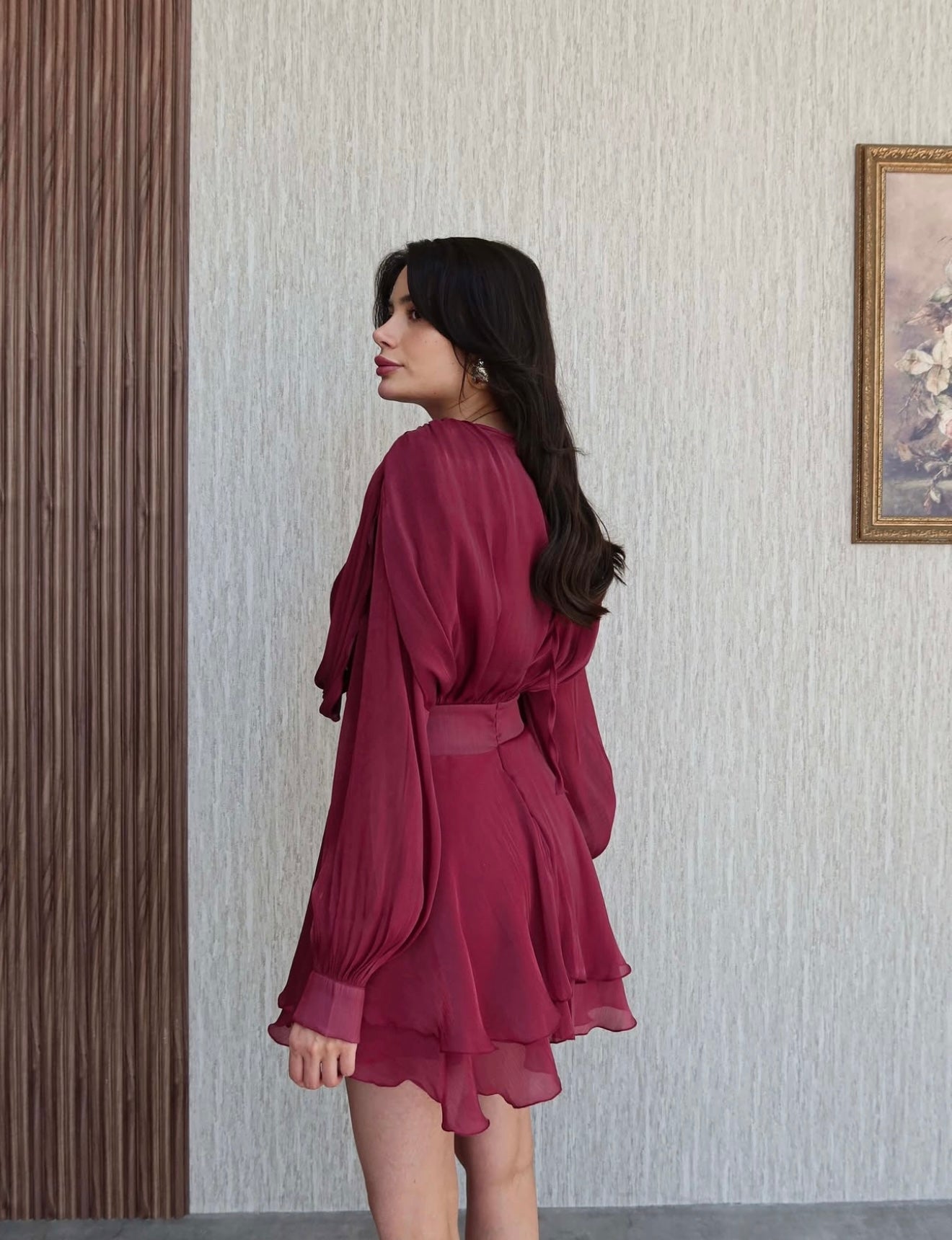 Padded Jacquard Tulle Dress