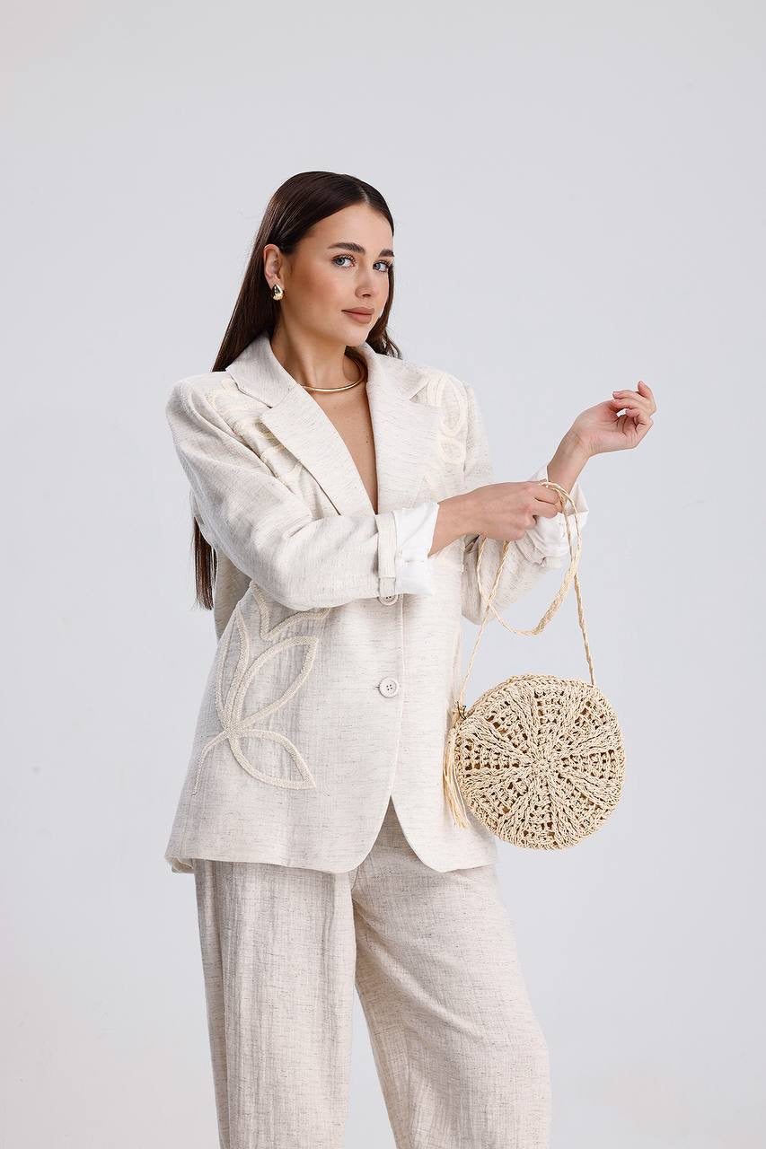 Oversized Linen Blazer