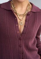 Burgundy Cardi