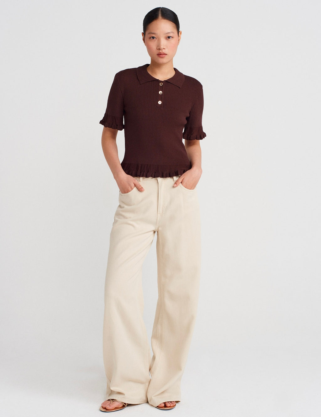 Dilvin brown top