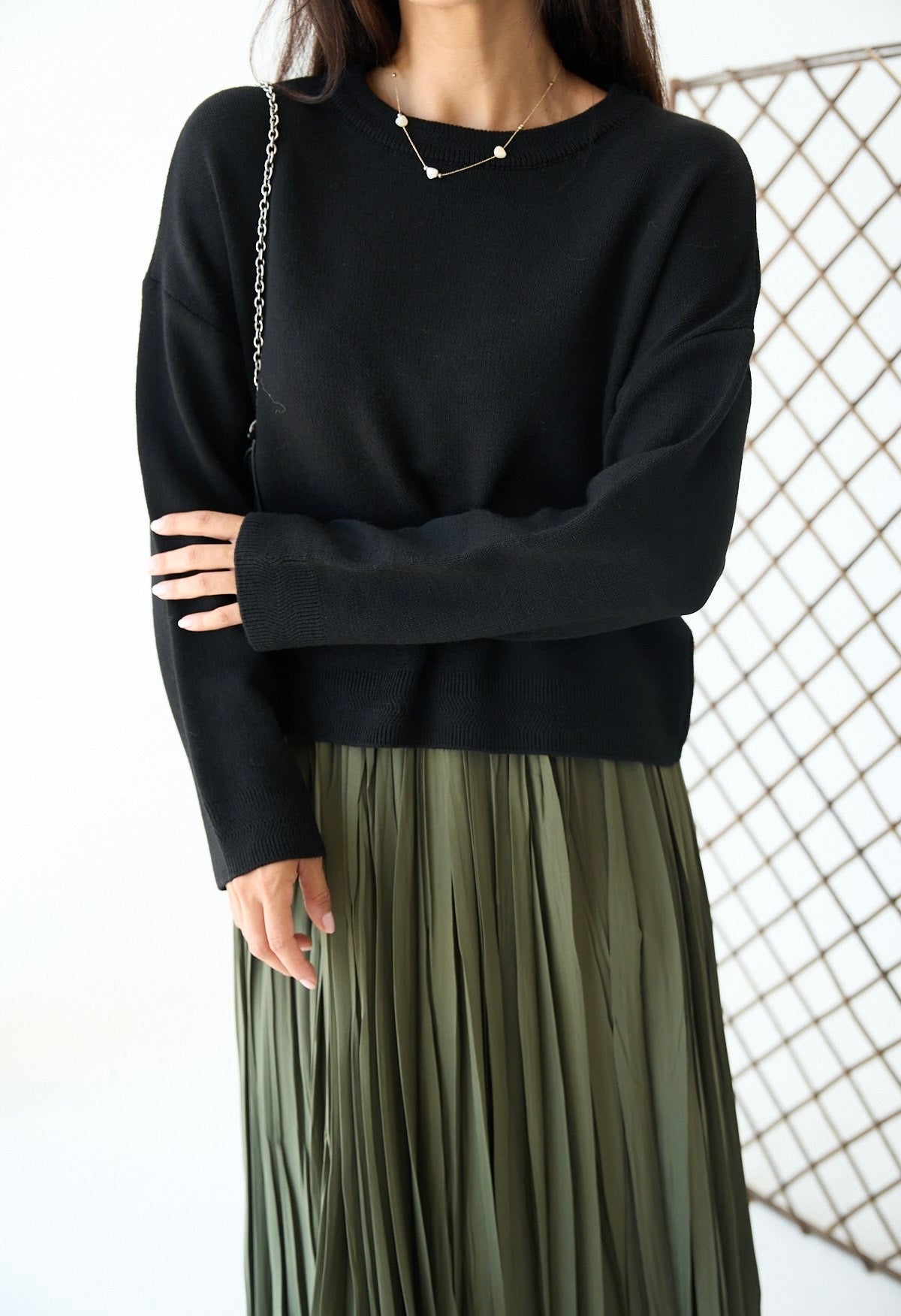 Black Round Neck Sweater